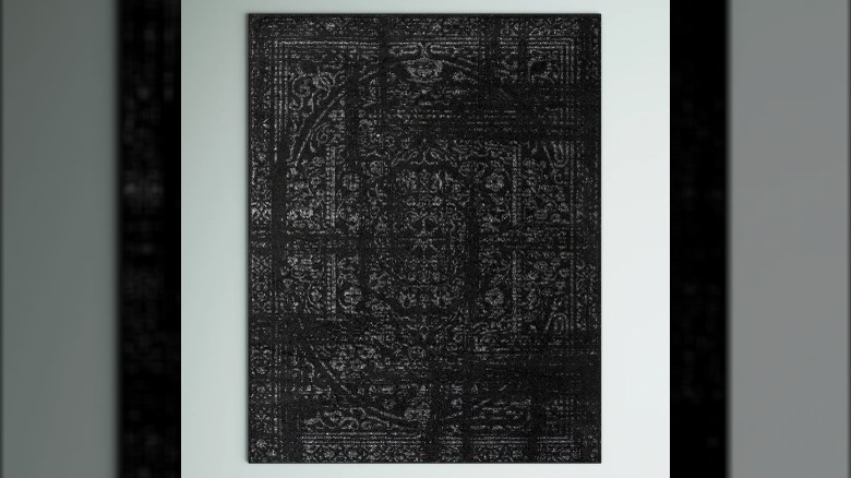 Black area rug