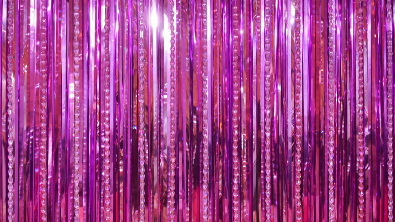 bright pink bead curtain