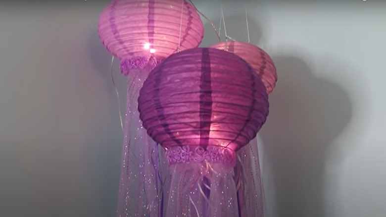 pink and purple lanterns