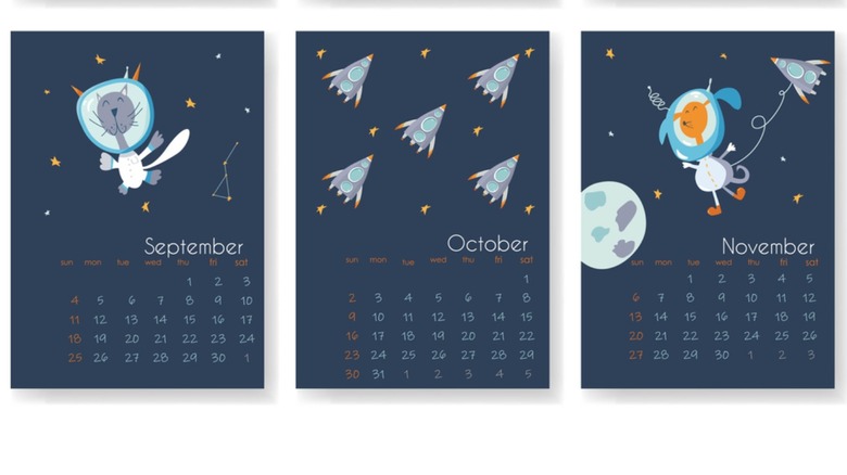 Calendar pages