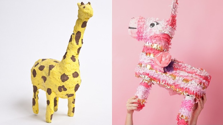 Giraffe and donkey piñata