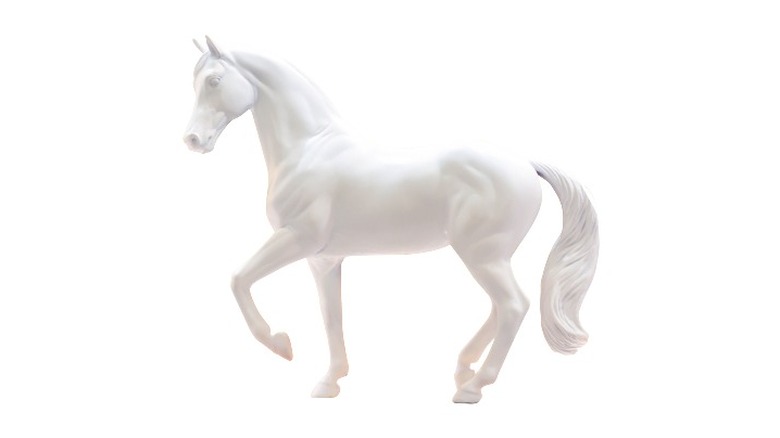 White toy horse