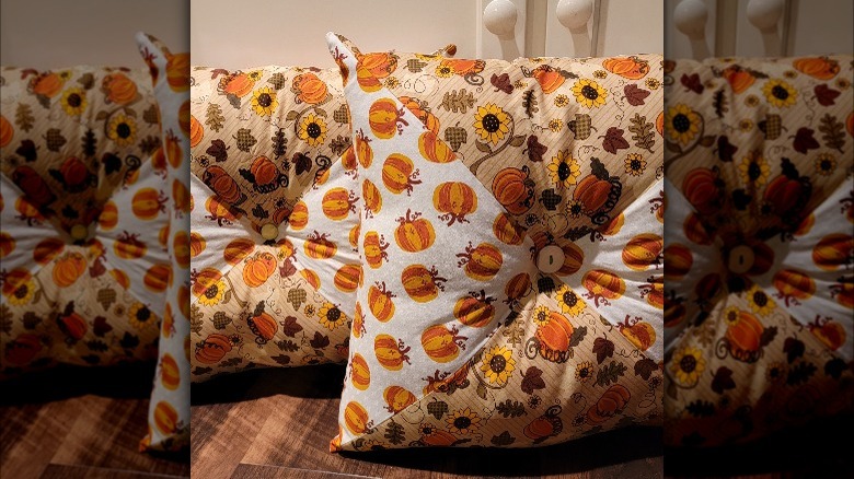 handmade fall throw pillows