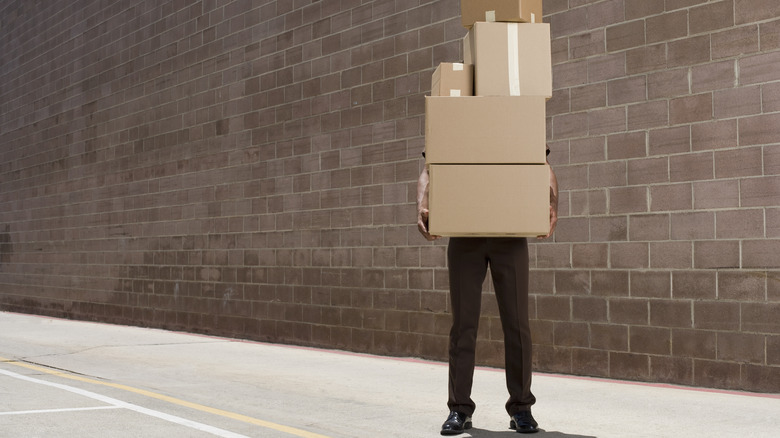 person carrying packages