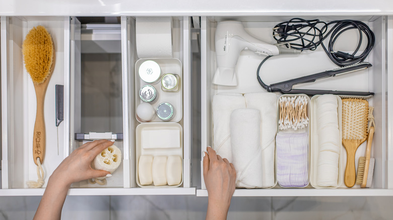 Stocked toiletry drawer