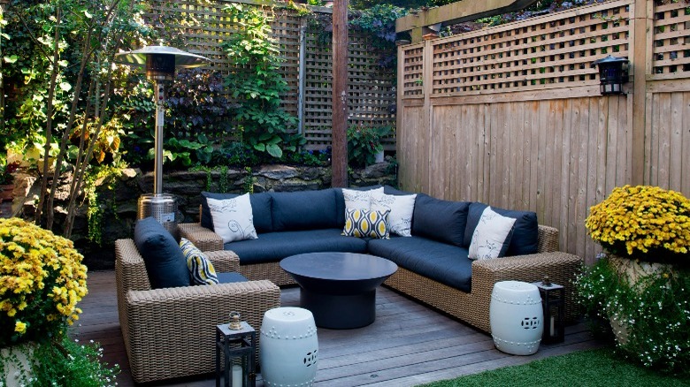 Rattan couches and chairs