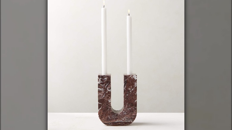 Marble candle holder