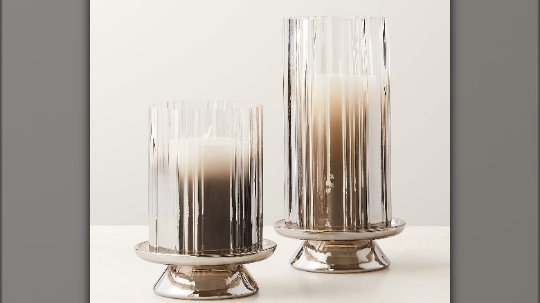 Ripple glass candle holder