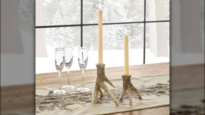 Antler candle holders