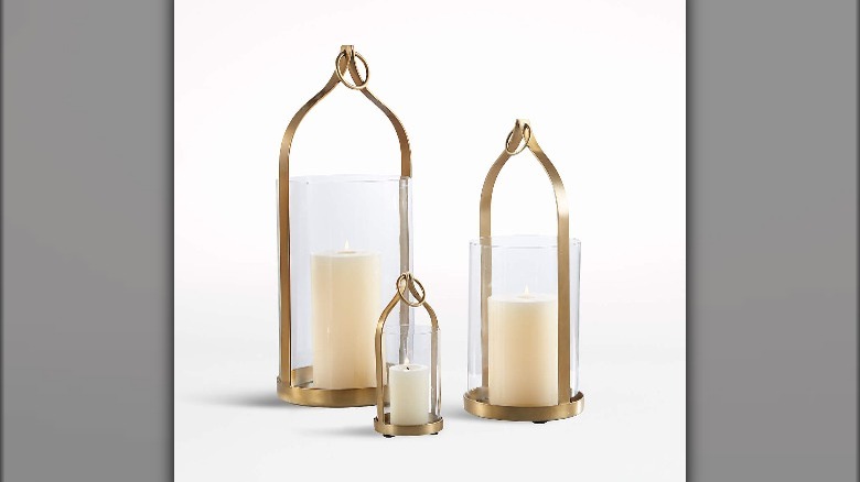 Brass lantern candle holders