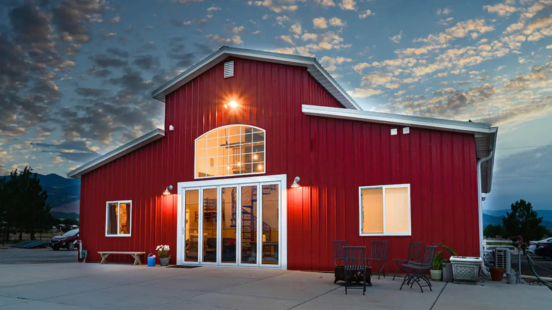 updated barn with large door