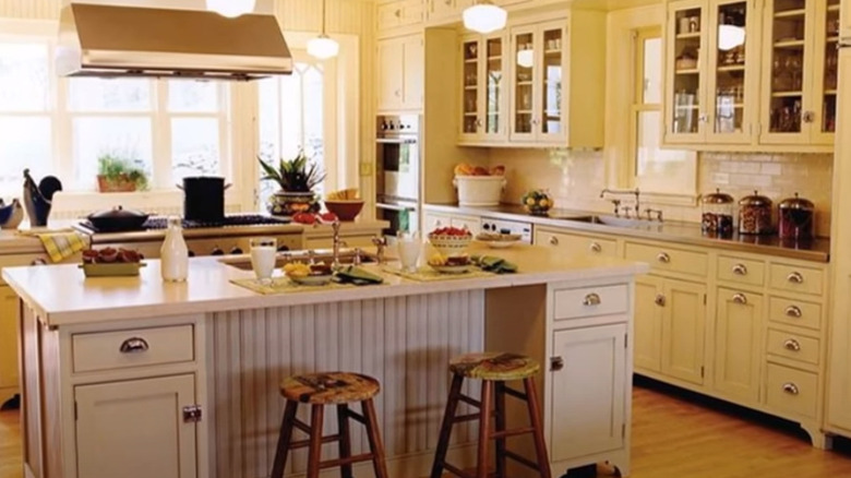 kitchen with large island