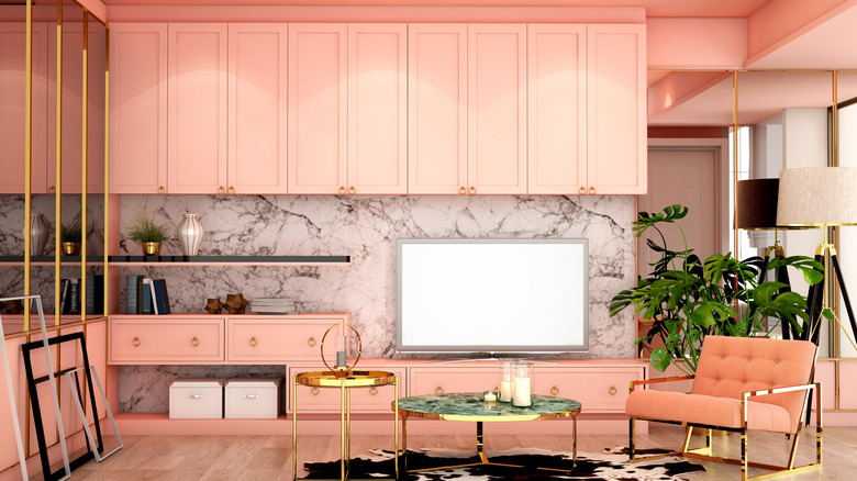 millennial pink décor with modern touches