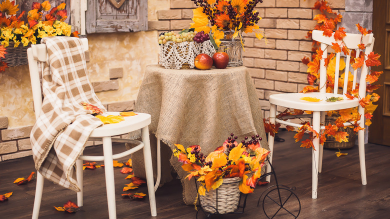 Burlap tablecloth