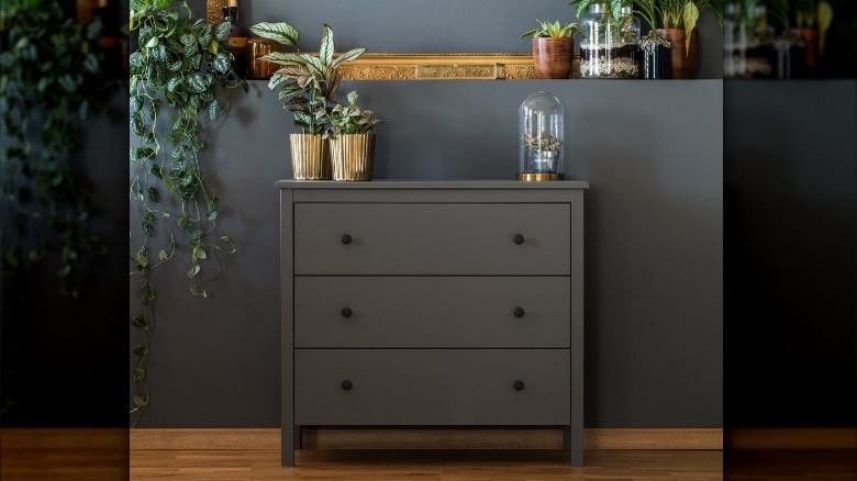 gray painted dresser 