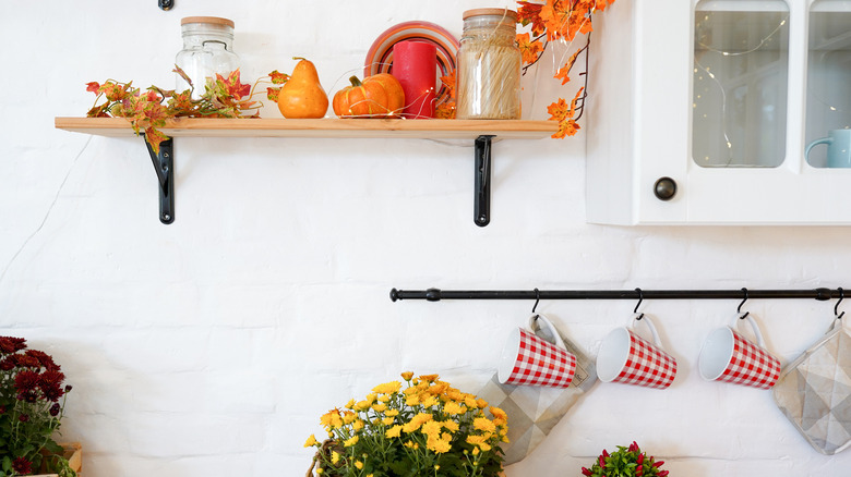 decorated shelf