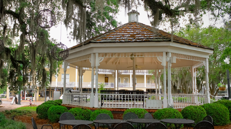 Large white gazebo