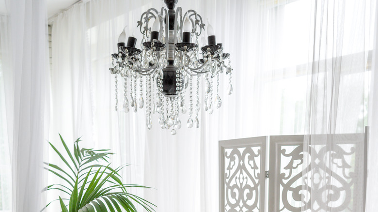 chandelier with monochrome design