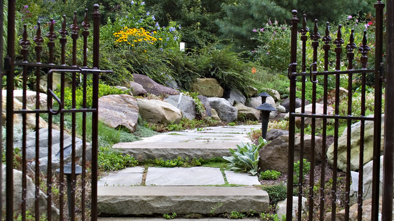 large stone trail in gate