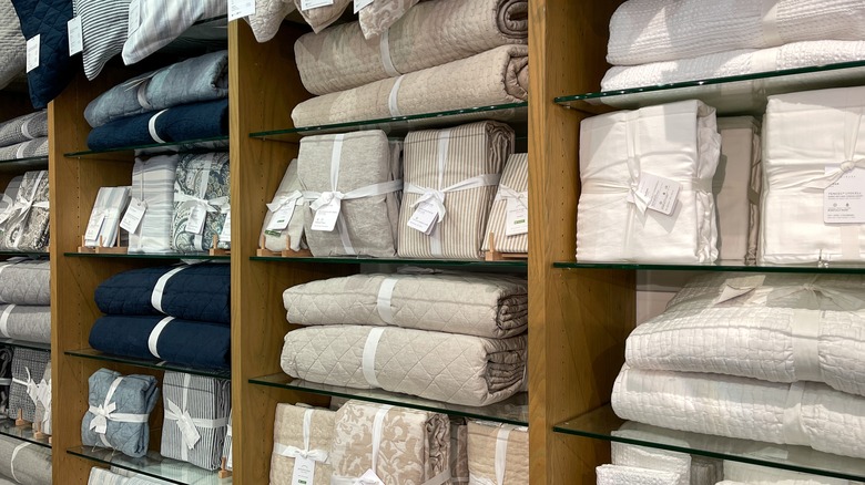 Pottery Barn bedding section