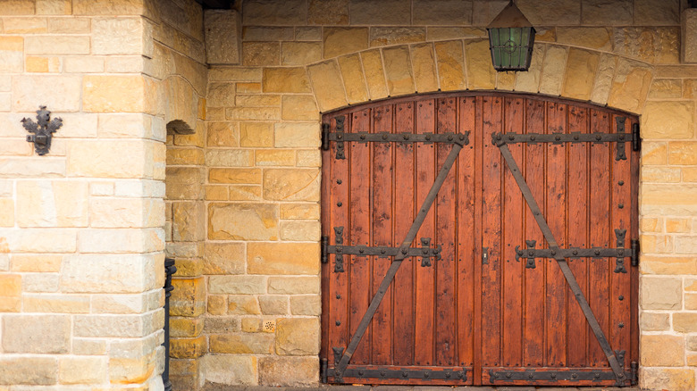 barn-style front door