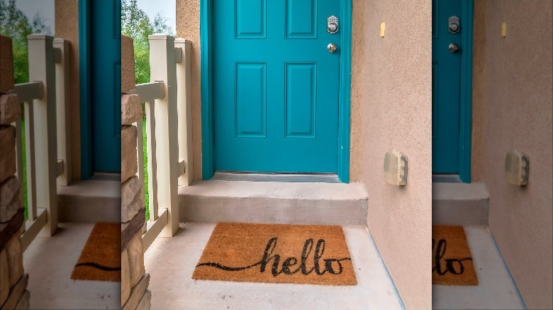 Teal door 