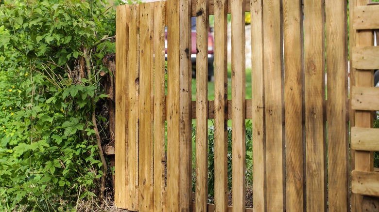 wood pallet tall fence 