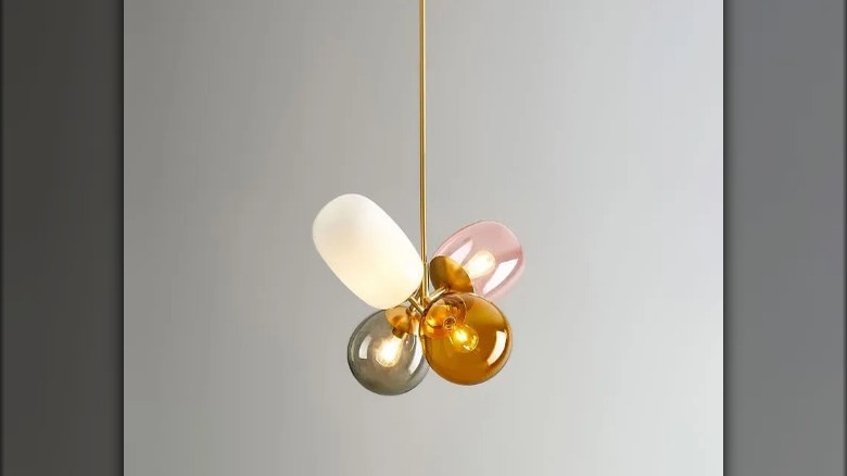 Glass balloon chandelier