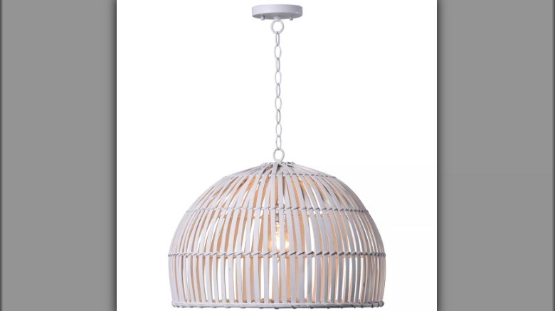 White rattan pendant