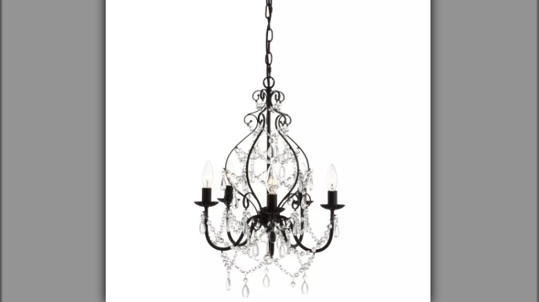 Black Victorian crystal chandelier 