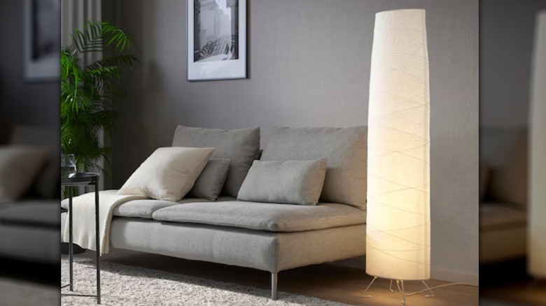 Floor lamp in living room