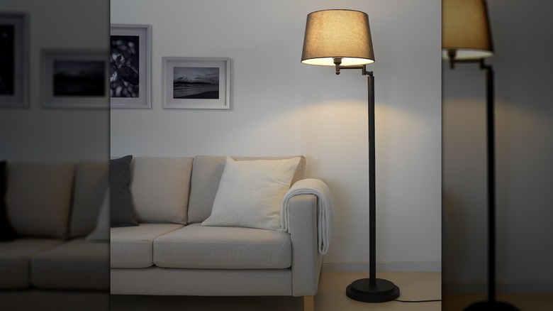 HALKIP IKEA black floor lamp