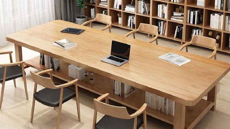 large library table