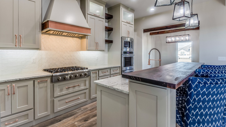 two tier kitchen island