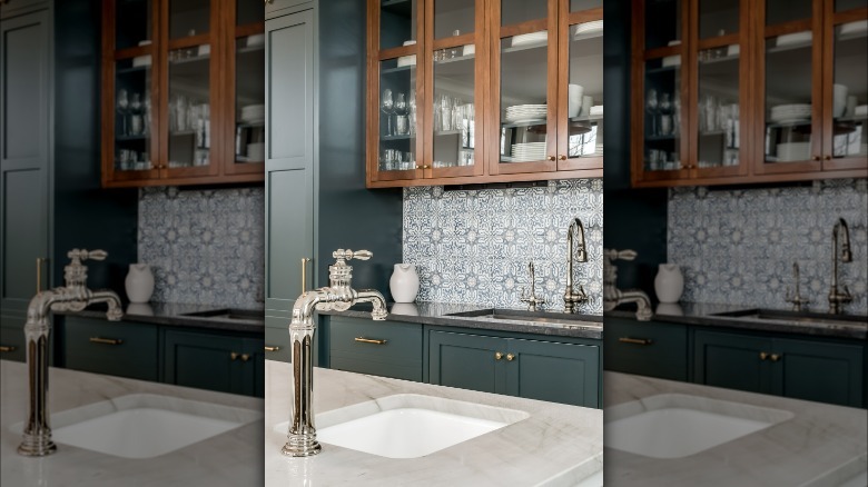 Two sinks in kitchen