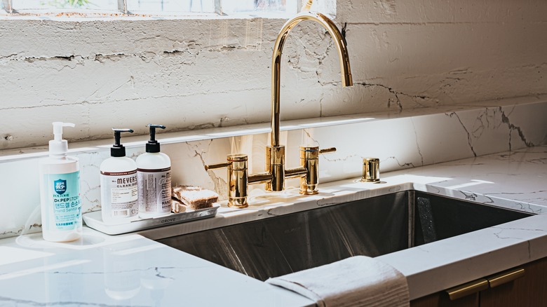 Gold sink hardware