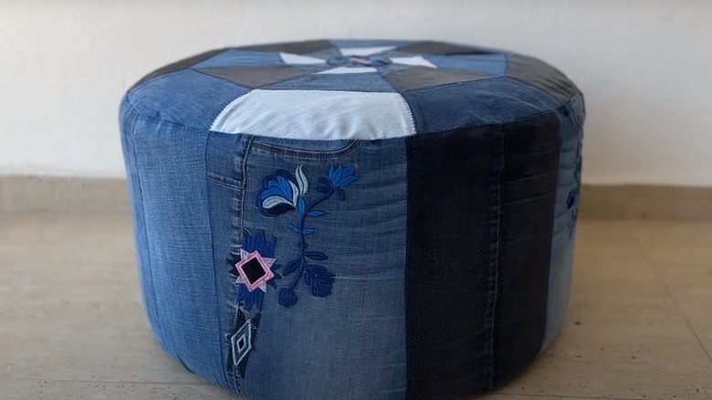 denim ottoman