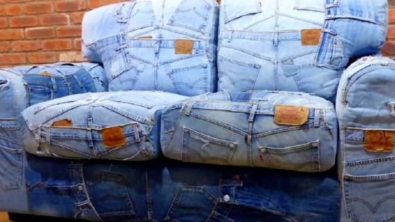 denim couch