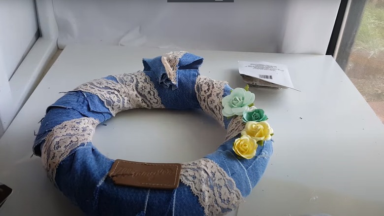 denim wreath