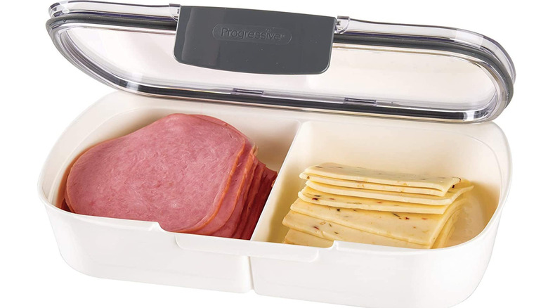 deli meat and cheese container