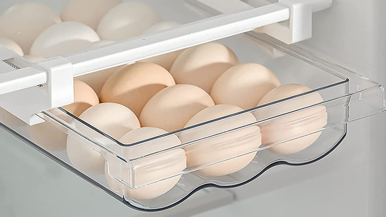 clear egg basket for fridge