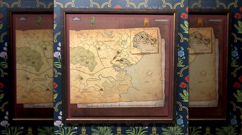 framed board game map