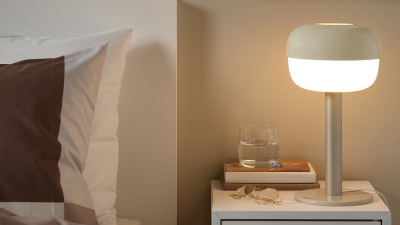 rounded modern table lamp