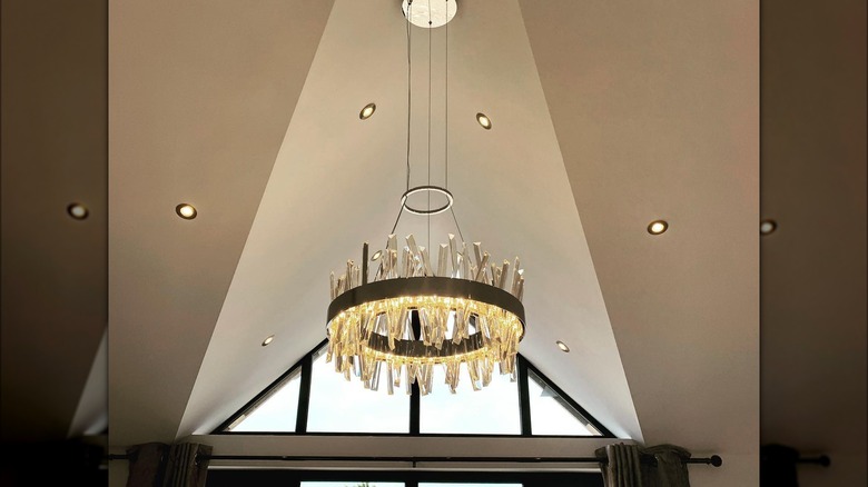 Chandelier with downlights