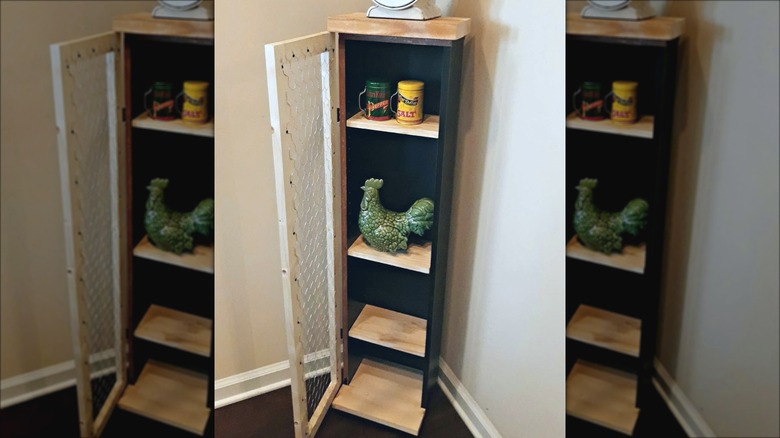 upcycled cd rack kitchen cabinet