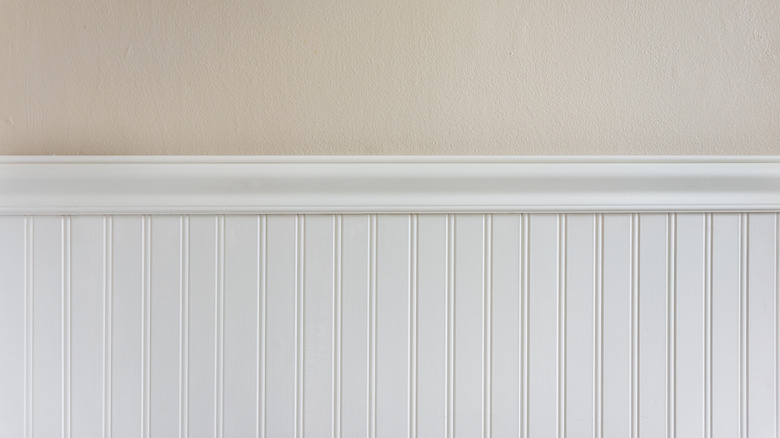 beadboard paneling wall in home