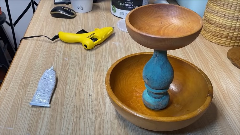 bowls turned into tiered stand