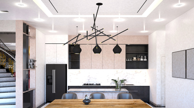 Modern black light fixture