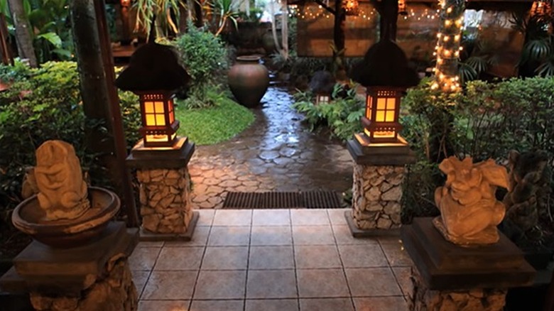 Tranquil patio garden stonework