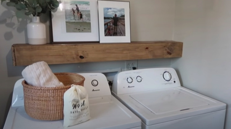 Laundry room with simple decor